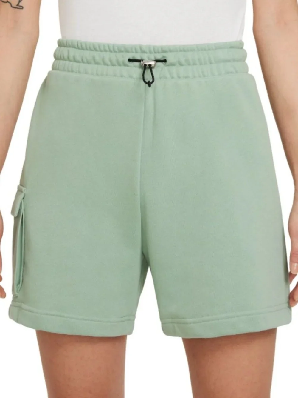 Nike Sportswear Drawstring Chrome Swoosh Shorts Green Women’s Size M NEW Active